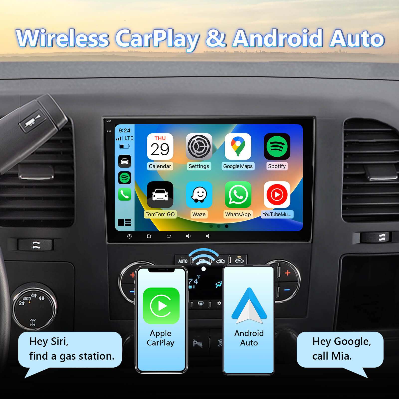 Eonon Chevy/GMC/Buick Android 10 Car Stereo with 8-core Processor 32GB ROM & 8 Inch IPS Display