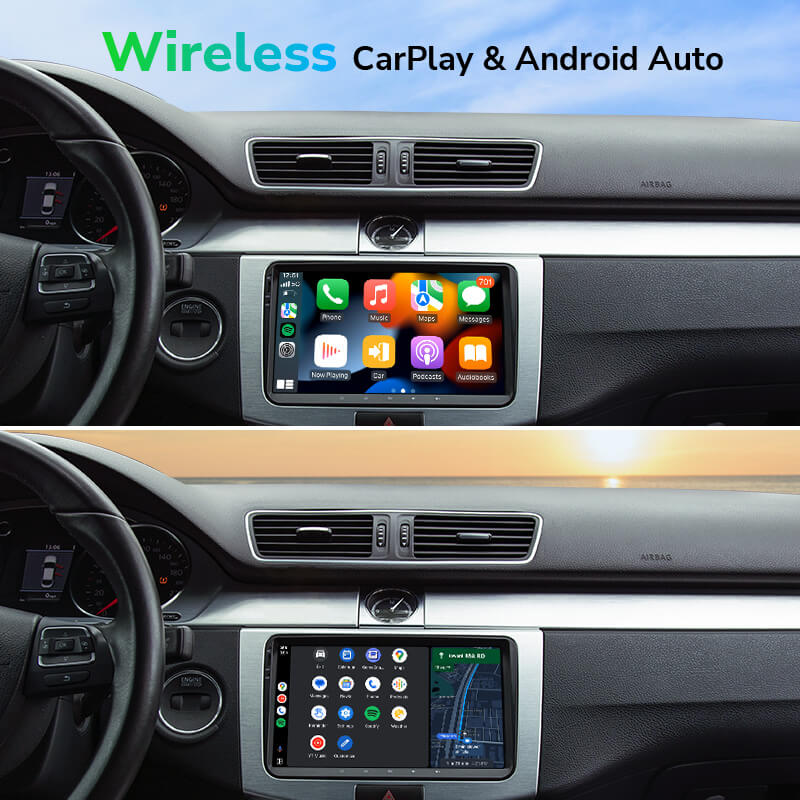 Eonon VW/SEAT/Skoda Android 13 Wireless Apple CarPlay & Android Auto Car Radio with 6GB RAM & 9 Inch QLED Touch Screen