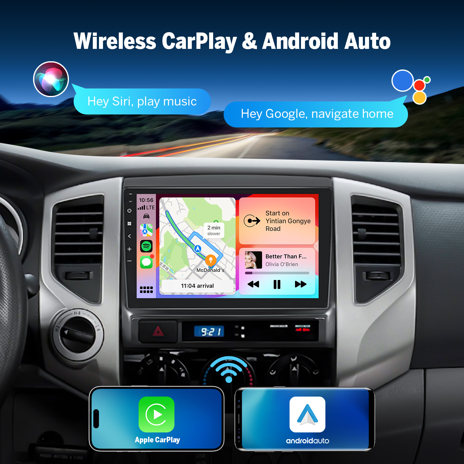 Eonon 2005-2013 Toyota Tacoma 9 Inch Wireless CarPlay & Android Auto Car Stereo