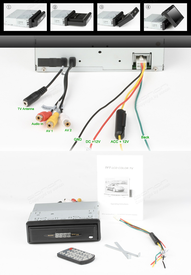 7 Inch Car TFT LCD in Dash TV Monitor