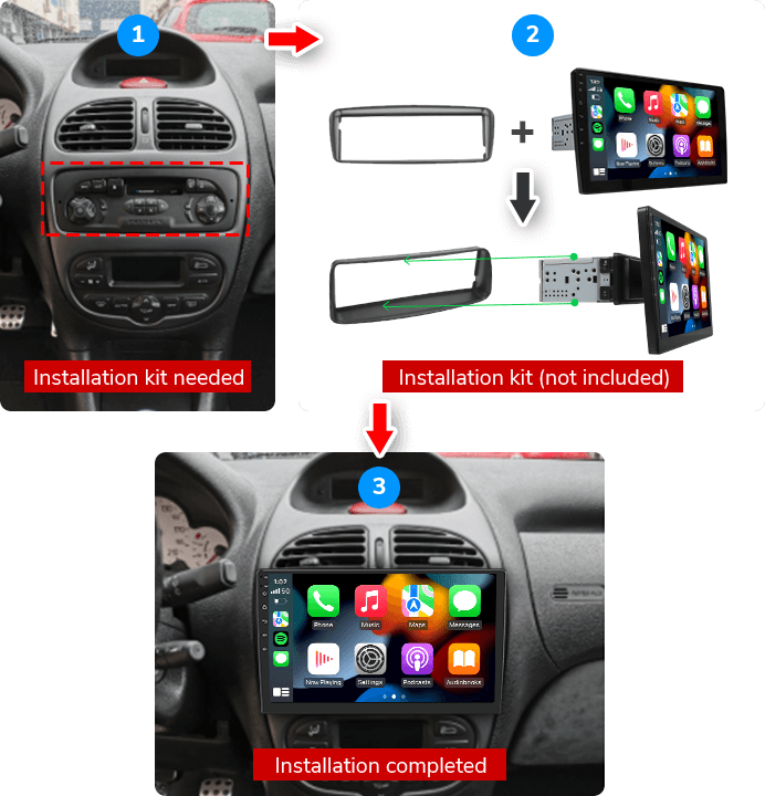 Stereo peugeot 206 android Sets for All Types of Models 