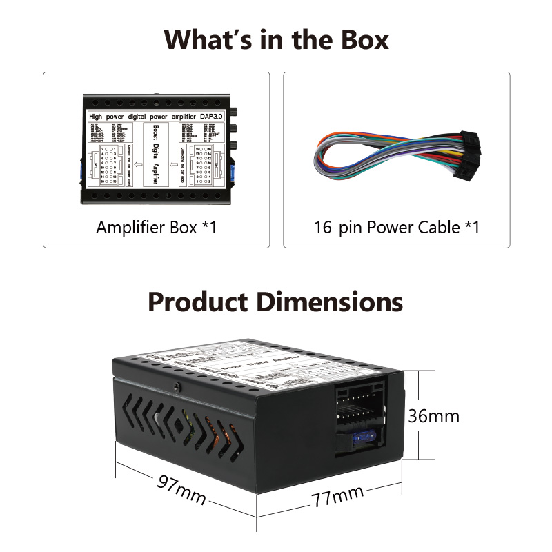 Eonon  4 Channel DSP Amplifier for Car Radios