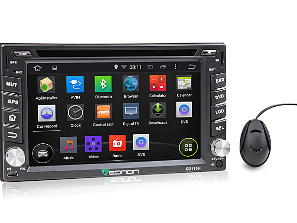 2-DIN Android 4.4.4 Quad-Core 6.2″ Multimedia Car GPS + HD Backup Camera