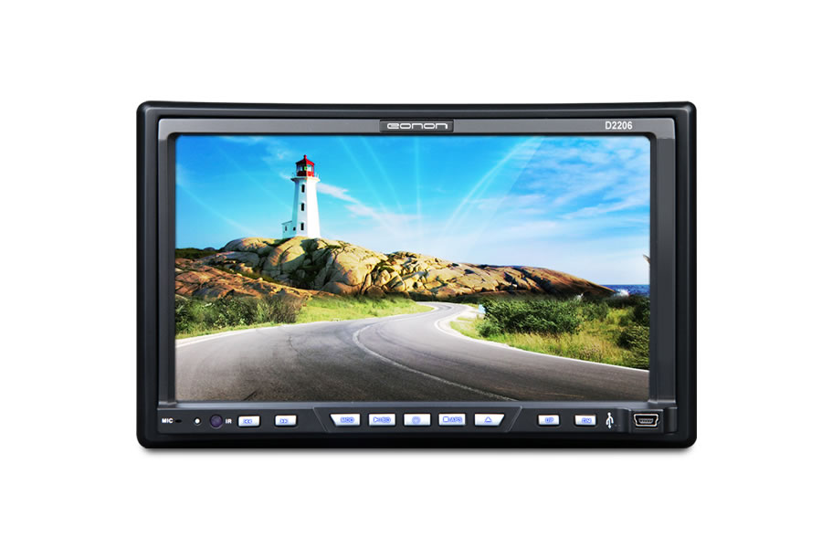 7 Inch Motorized Touch Screen 2 Din Car DVD Player – Bluetooth, TV, 8G USB/SD (D2206)