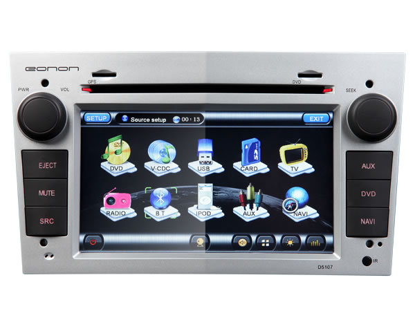 6.2 Inch Digital Touch Screen Car DVD Player with Built-in GPS For OPEL - Silver + Map Optional