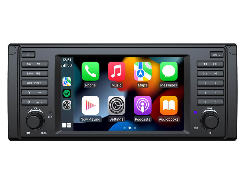 Eonon 1995-2002 BMW 5 Series E39 Android 13 Wireless Apple CarPlay & Android Auto Car Radio with 6GB RAM 64GB ROM & 7 Inch QLED Touch Screen