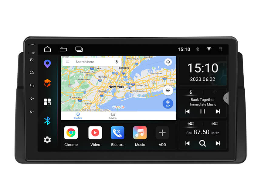 For BMW E46 Android 10 9 Autoradio Car Video GPS SAT NAV Stereo Radio Head  Unit