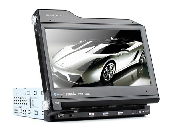 8 Inch Multi-angle Rotary Digital Touch Screen 1 Din Car DVD + GPS Box with Built-in GPS system + Map Optional (G1305)