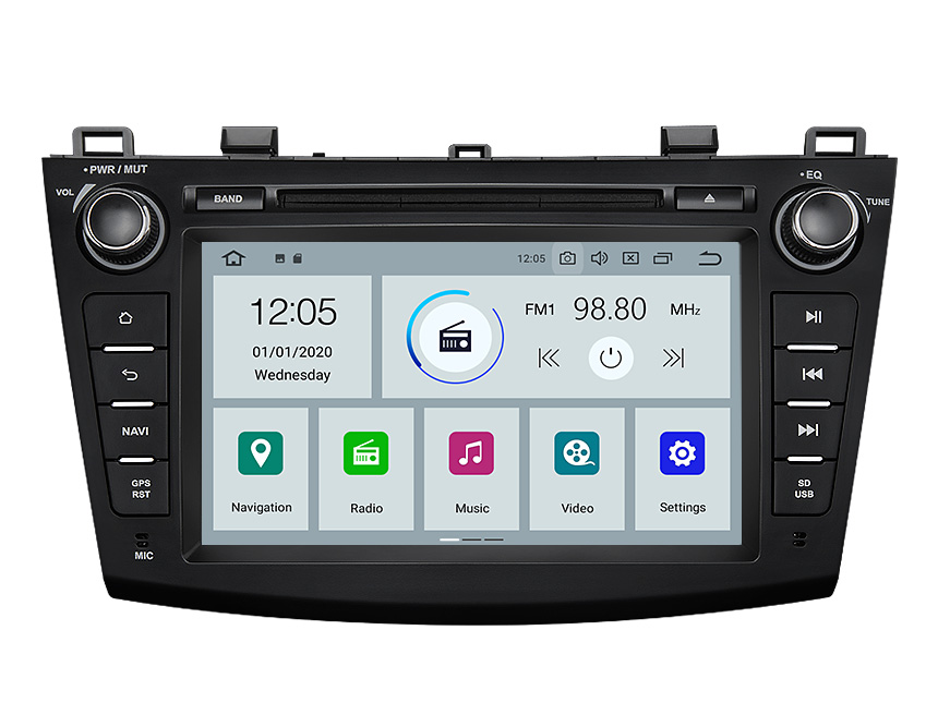 Eonon 10-13 Mazda 3 Android 10 Car Stereo 8 Inch IPS Display Car GPS Navigation Head Unit with 32G ROM Bluetooth 5.0 Car DVD Player - GA9463A