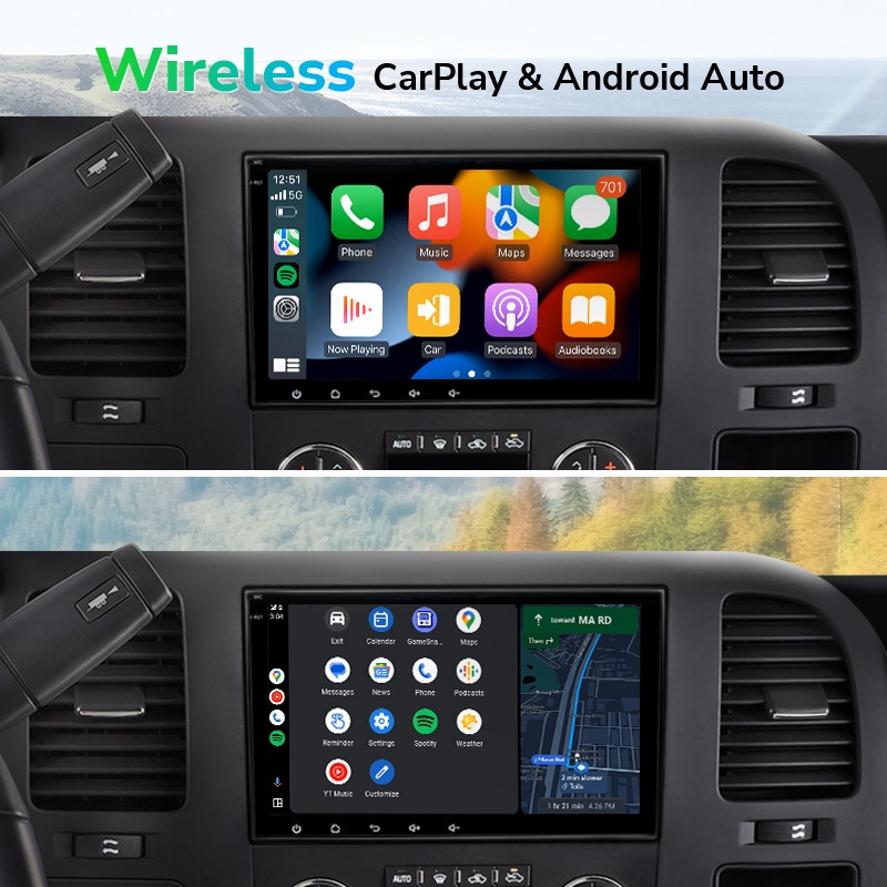 Eonon May Day Sale  Chevy/GMC/Buick Android 13 Wireless Apple CarPlay & Android Auto Car Radio with 6GB RAM & 8 Inch QLED Touch Screen