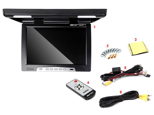 19 Inch Wide-Screen Car Flip Down Monitor - Built-In VGA Port(L0108)