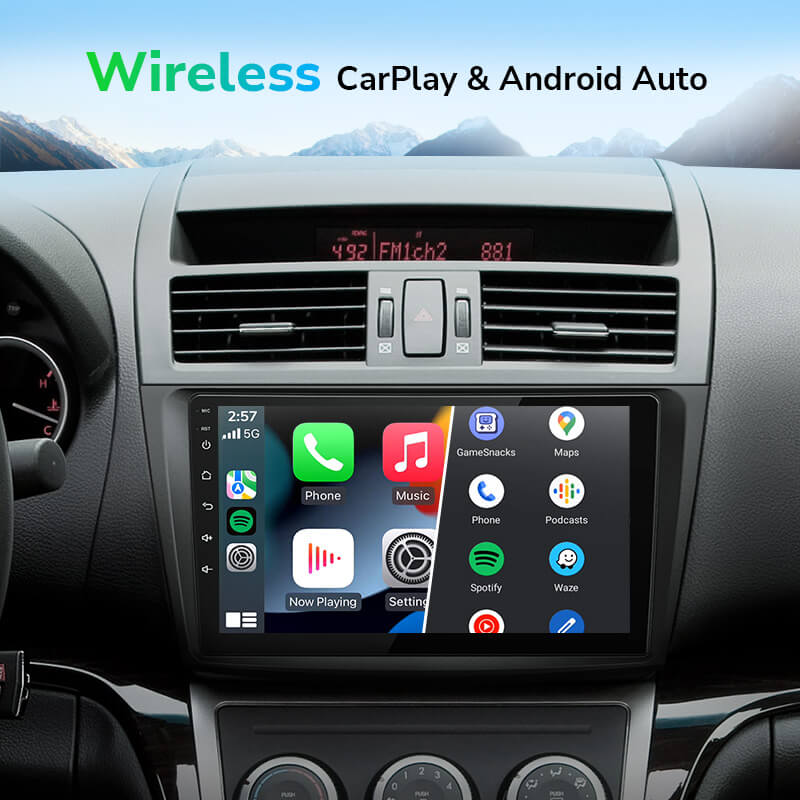 Eonon May Day Sale  10-13 Mazda 3 Android 13 Wireless Apple CarPlay & Android Auto Car Radio with 6GB RAM 64GB ROM & 9 Inch QLED Touch Screen