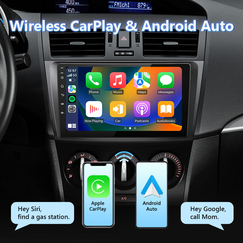 Eonon May Day Sale Eonon 10-13 Mazda 3 Android 13 Wireless Apple CarPlay & Android Auto Car Radio with 2GB RAM 32GB ROM & 9 Inch IPS Touch Screen