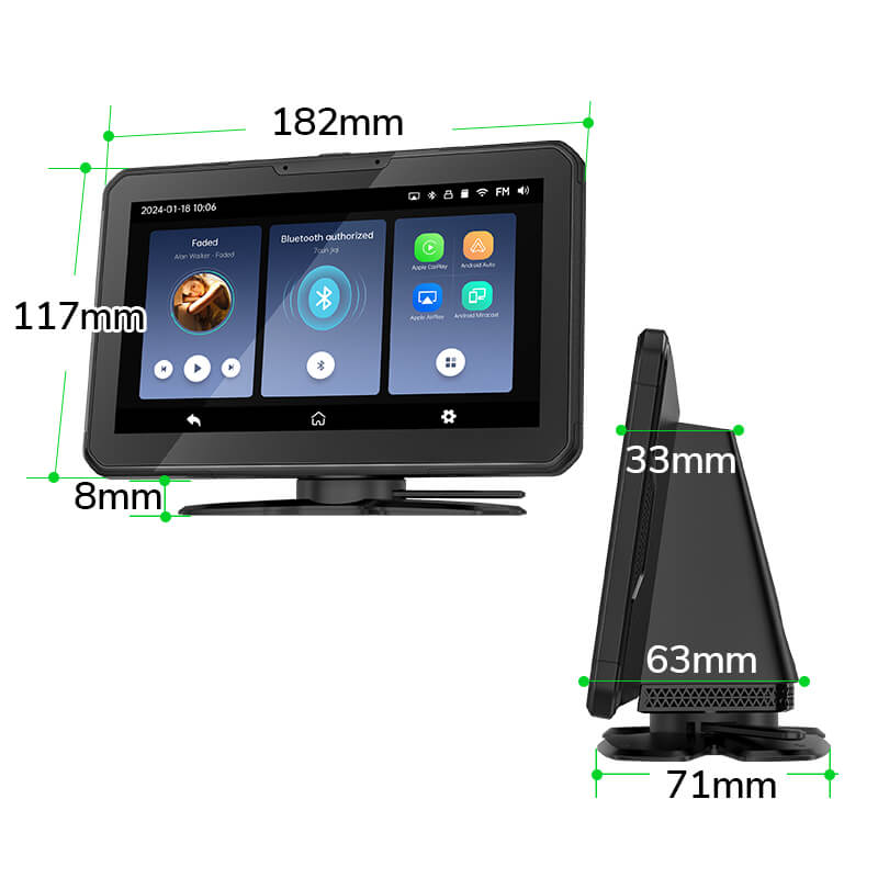 Eonon 7 Inch IPS Linux Portable Car Stereo Support Wireless CarPlay & Android Auto & Screen Mirroring