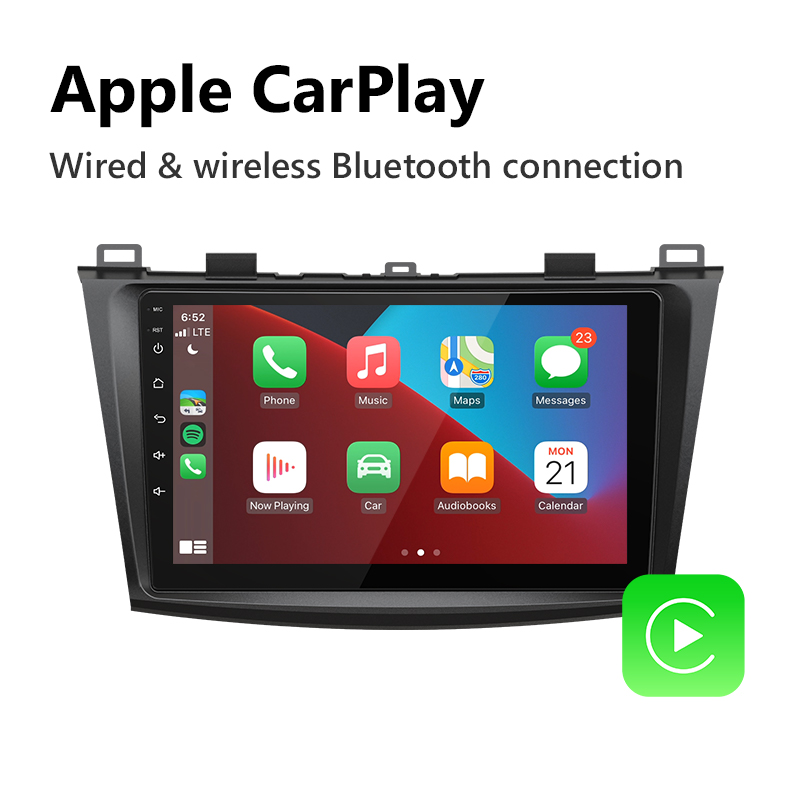 Easter Sale  10-13 Mazda 3 Android 10 Car Stereo Support Wired and Wireless Apple CarPlay & Android Auto 9 Inch IPS Display Android Car Radio