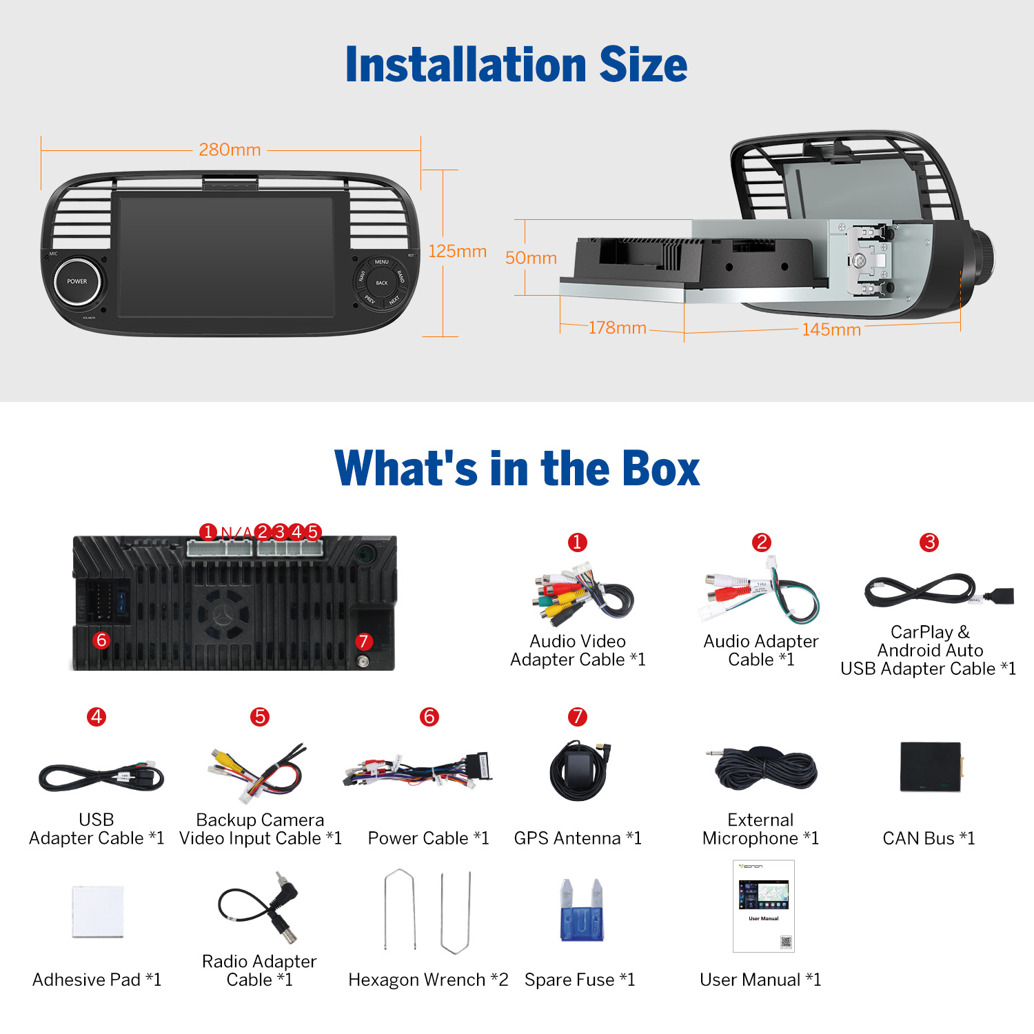 Eonon     10-13 Mazda 3 Android 10 Car Stereo with 8-core Processor 32GB ROM & 9 Inch IPS Display