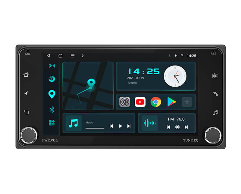  Double Din Car Stereo Wireless CarPlay Android Auto, 10 Inch Car  Play QLED Adjustable Touch Screen Car Stereo, AM FM Car Radio Touchscreen  with Bluetooth GPS Navigation Voice Control Netflix  
