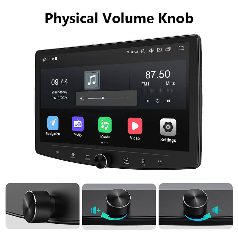 Eonon Black Friday Sale 10.1 Inch Android 13 Double Din Car Stereo with Physical Volume Knob