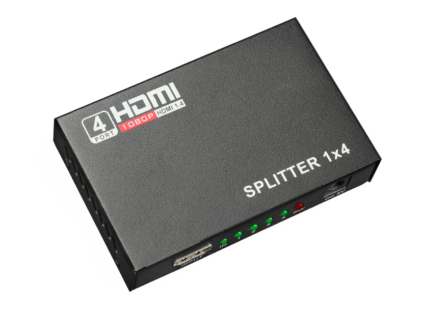 Eonon HDMI Splitter 1 in 4 out for Full HD 1080P High Resolution & 3D Support - V0058